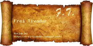 Frei Tivadar névjegykártya