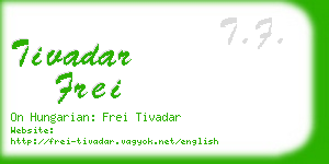 tivadar frei business card